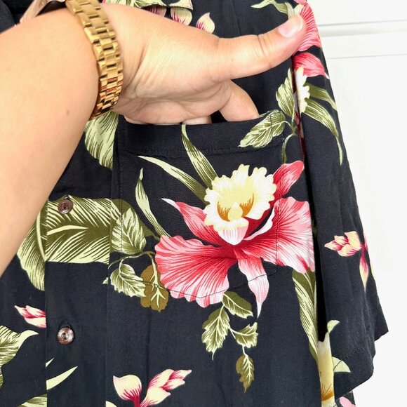 Hula Hula Hawaii Print Button Up Unisex Top 3XL - Picture 6 of 8